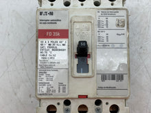 Load image into Gallery viewer, Eaton FD3050L Circuit Breaker, 50A 3P 600VAC 250VDC (Used)