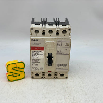 Eaton FD3050L Circuit Breaker, 50A 3P 600VAC 250VDC (Used)