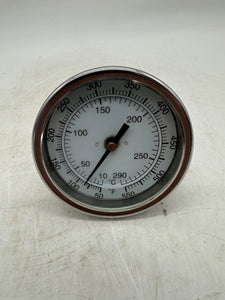 PIC Gauges B3B2-RR Bimetal Thermometer, 3" Dial, 50-550 F&C, 2.5" Stem, SS (New)