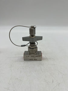 DMP MPL2525A Manual Needle Valve, SS, 6000psi, 1/4" FNPT (No Box)