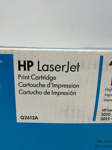 HP Q2612A 12A LaserJet Black Ink Printer Cartridge (New)