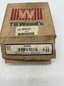 TB Woods SF2316 SG Bushing, 2-3/16" Bore *Lot of (2)* (Open Box)