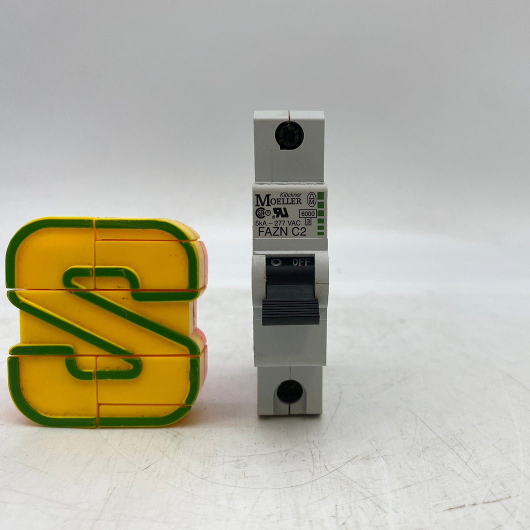 Klockner Moeller FAZN-C2 Circuit Breaker 2A 277VAC *Lot of (12)* (Used)