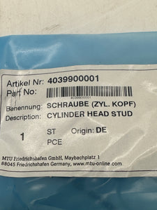 MTU Mercedes-Benz 4039900001 Cylinder Head Stud 15x2x168mm *Bag of (6)* (Open Box)