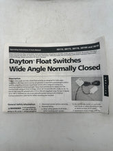 Load image into Gallery viewer, Dayton 3BY80 Type G Heavy Duty Float Switch, 10&#39; Cord (New)