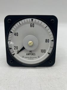 GE 50-103131LSZZ2 AB40 Ammeter, 0-100 AC (No Box)