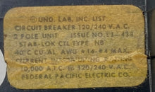 Load image into Gallery viewer, FPE CTL Type NB Stab-Lok Circuit Breaker 15A 240V 2-Pole (Used)