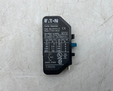 Eaton Cutler-Hammer EMA13 Auxiliary Contact, 1 NO (Used)
