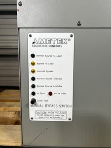 Ametek 92000764-2-1 3RS500MB-20 Remote Manual Bypass Switch, 120/208V (Used)