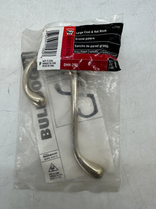 Bulldog 111560 DHH-255 Large Coat And Hat Hook, Polished Brass *Lot of (6) Hooks (New)