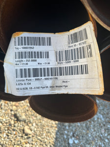 Wheatland 6.625" x 0.134" Sch. 10 Black Steel Fire Sprinkler Pipe *Lot of (26) Joints* (New)