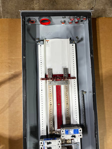 Cutler-Hammer PRL3A 100A Panel w/ HKD2400F 400A Main, (9) Assorted Breakers (Used)