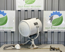 Load image into Gallery viewer, Perko 08840P2WHT Solar-Ray Searchlight, 12”, 120VAC w/ Lever Controller (Used)