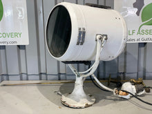 Load image into Gallery viewer, Perko 08840P2WHT Solar-Ray Searchlight, 12”, 120VAC w/ Lever Controller (Used)
