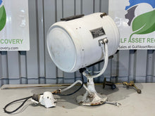 Load image into Gallery viewer, Perko 08840P2WHT Solar-Ray Searchlight, 12”, 120VAC w/ Lever Controller (Used)