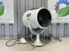 Load image into Gallery viewer, Perko 08840P2WHT Solar-Ray Searchlight, 12”, 120VAC w/ Lever Controller (Used)