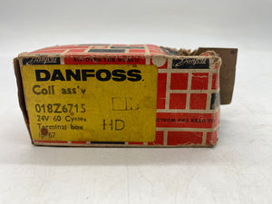 Danfoss 018Z6715 Coil Assembly w/ IP67 Term Box 24VAC 50Hz 10W (Open Box)