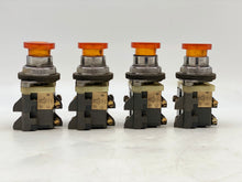 Load image into Gallery viewer, Westinghouse OT3PF Pushbutton Switch Amber Mushroom *Lot of (4)* (Used)