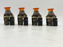 Load image into Gallery viewer, Westinghouse OT3PF Pushbutton Switch Amber Mushroom *Lot of (4)* (Used)
