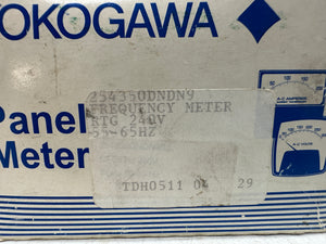 Yokogawa 254350DNDN9 55-65Hz Frequency Panel Meter (New)