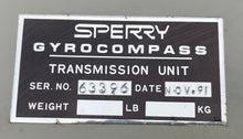 Load image into Gallery viewer, Sperry Marine Gyrocompass Transmission Unit (Used)