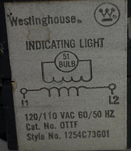 Load image into Gallery viewer, Westinghouse 1254C73G01 OTTF White Indicating Light 120VAC *Lot Of (5)* (Used)