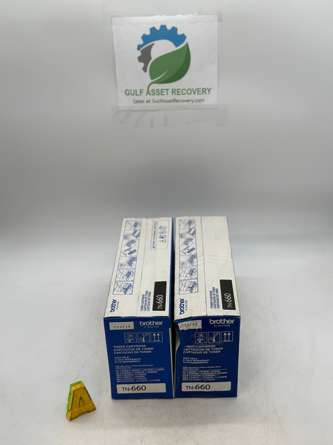 Brother TN-660 Toner Cartridge, Black *Lot of (2)* (New)