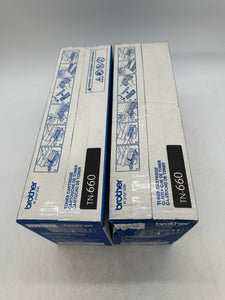 Brother TN-660 Toner Cartridge, Black *Lot of (2)* (New)