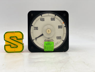 Crompton FPE 077-218 Panel Meter, 0-1000KW (Used)