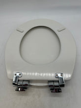 Load image into Gallery viewer, Mayfair 830CHSLB Round Enameled Wood Toilet Seat, White (New)