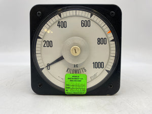 Crompton FPE 077-218 Panel Meter, 0-1000KW (Used)
