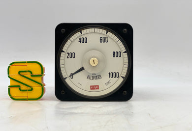 Crompton FPE 077-318 Panel Meter, 0-1000 Kilovars (Used)