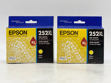 Load image into Gallery viewer, Epson 252XL Yellow Ink Cartridge *Lot of (2)* 09/2018 (New)