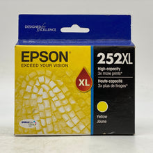 Load image into Gallery viewer, Epson 252XL Yellow Ink Cartridge *Lot of (2)* 09/2018 (New)