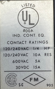 Agastat 7012AK Timing Relay, 120VAC, 60Hz, 1-300 Seconds (Used)