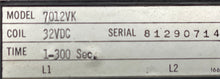 Load image into Gallery viewer, Agastat 7012VK Time Delay Relay 32VDC Coil 1-300 Seconds (Used)