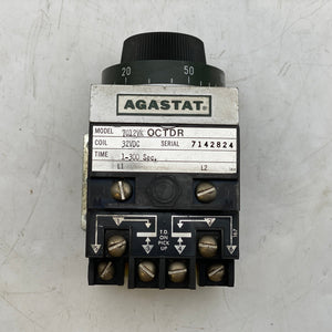 Agastat 7012VK Time Delay Relay 32VDC Coil 1-300 Seconds (Used)