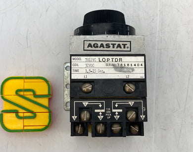 Agastat 7012VC Time Delay Relay 32VDC Coil 1.5-15 Seconds (Used)