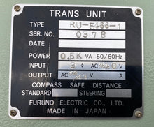 Load image into Gallery viewer, Furuno RU-5466-1 Transformer Unit, Pri: 3Ph 440VAC Sec: 200/220VAC 0.5KVA (Used)