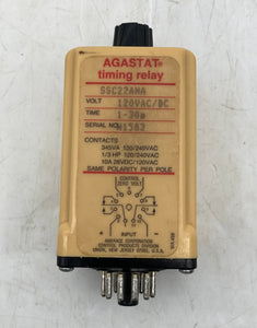 Agastat SSC22ANA Timing Relay 120VAC/VDC 1-30m (Used)