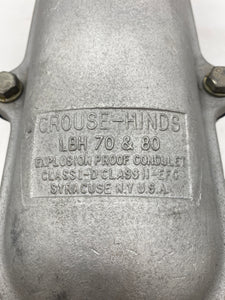 Crouse-Hinds LBH70 / LBH80 Conduit Outlet Box w/ Cover For Haz. Loc., 2.5" (Used)