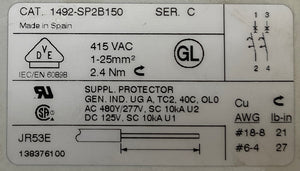 Allen-Bradley 1492-SP2B150 Ser. C Circuit Breaker, 2P 15A *Lot of (2)* (Used)