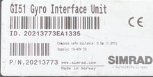 Load image into Gallery viewer, Simrad 20213773 GI51 Gyro Interface Unit (Used)