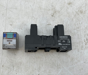 Siemens LZX:PT570024 Plug-In-Relay, 24VDC, 6A, w/ LZS:PT78740 Base (Used)