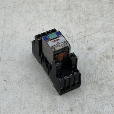 Siemens LZX:PT570024 Plug-In-Relay, 24VDC, 6A, w/ LZS:PT78740 Base (Used)