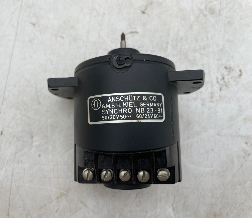 Anschutz NB23-91 Synchro Motor, 50/20VAC 50/60 Hz. 24VAC 60 Hz, (Used)