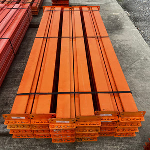 Lyon SOLBS584S96 Pallet Rack Beam, 96”x5.75” 4-Stud Teardrop, Slotted *Lot of (24)* (Used)