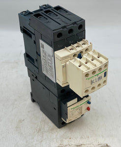 Schneider Electric LC1D65AM7 Motor Starter w/ LRD365 OLR, LADN22 (Used)