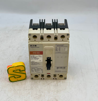 Eaton HFD3020 Circuit Breaker, 20A 3P 600VAC 250VDC (Used)