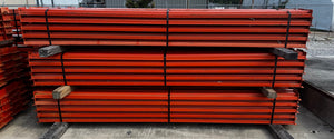 Pallet Rack Beam 120" x 4.5” 3-Stud Circle Teardrop *Lot of (35)* (Used)